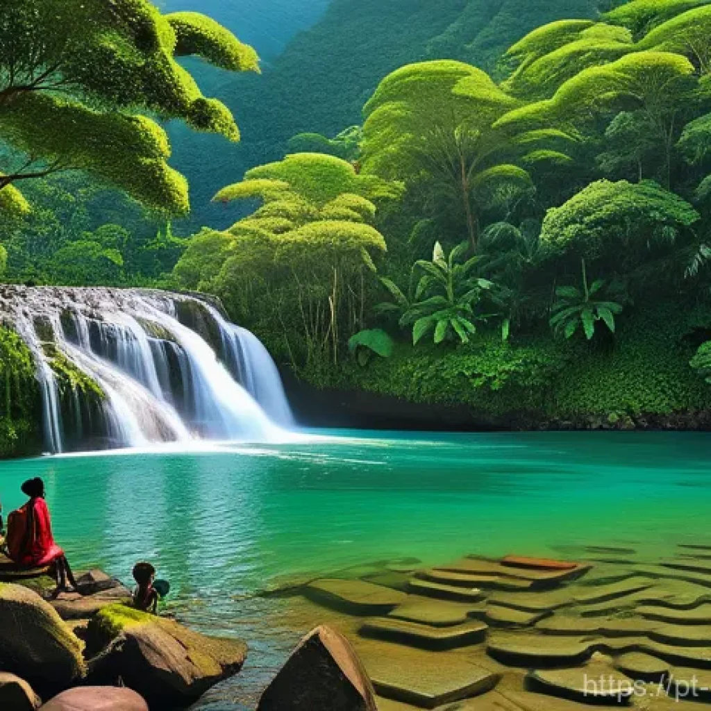 도미니카 연방 독립 과정 - **Prompt 1: Ancient Wai'tukubuli – Harmony with Nature**
    "A serene and majestic landscape depict...