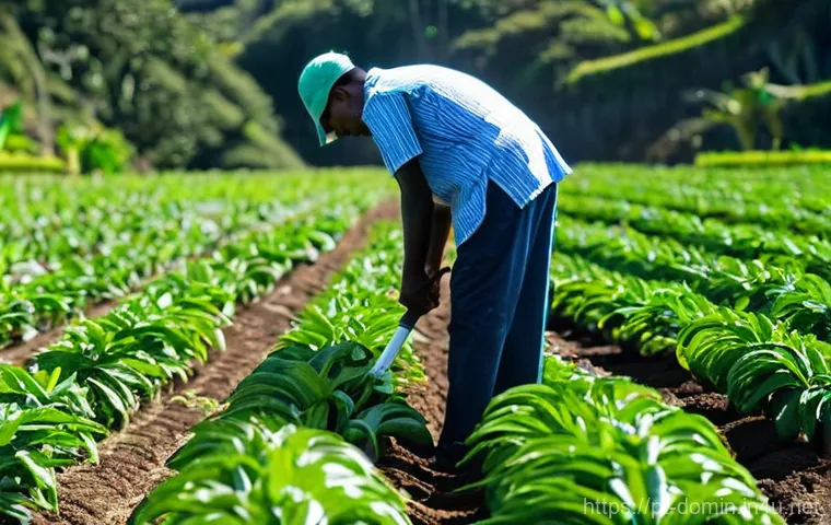 도미니카 연방 농업 및 수출품 - **Dominica's Bounty: Exotic Fruits and Spices Ready for Export**
    A high-definition, brightly lit...