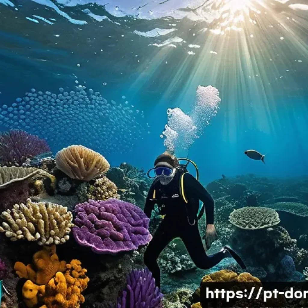 도미니카 연방의 숨겨진 명소 - **Prompt 1: "Caribbean Underwater Oasis with Champagne Bubbles"**
    "An intricate, vibrant underwa...