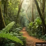 도미니카 연방에서의 야생 동물 관찰 - A dense tropical forest scene in José del Carmen Ramírez National Park, Dominican Republic, showcasi...